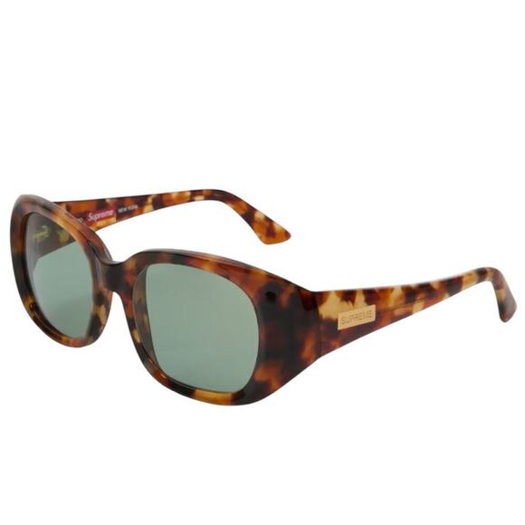 Supreme Accessories - Supreme Cleo Tortoise Sunglasses SS24 Handmade Acetate w/ Case & Cloth - NEW/NIB